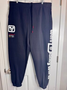 NWT Walt Disney World 1971 Navy Black Graphic Joggers Sweatpants XL